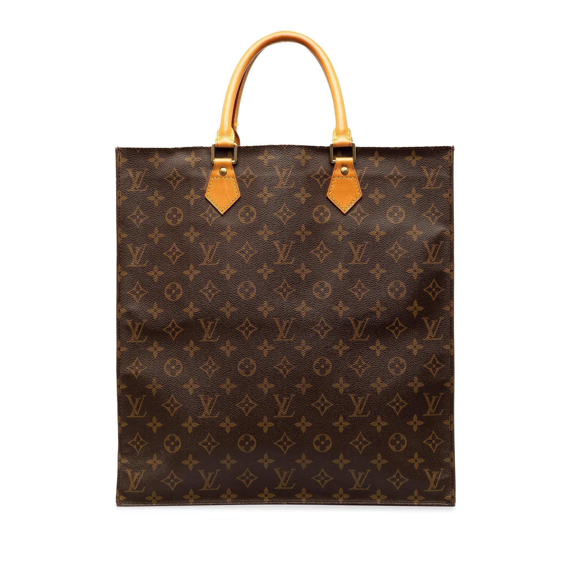 Brown LV Monogram Sac Plat Tote Bag