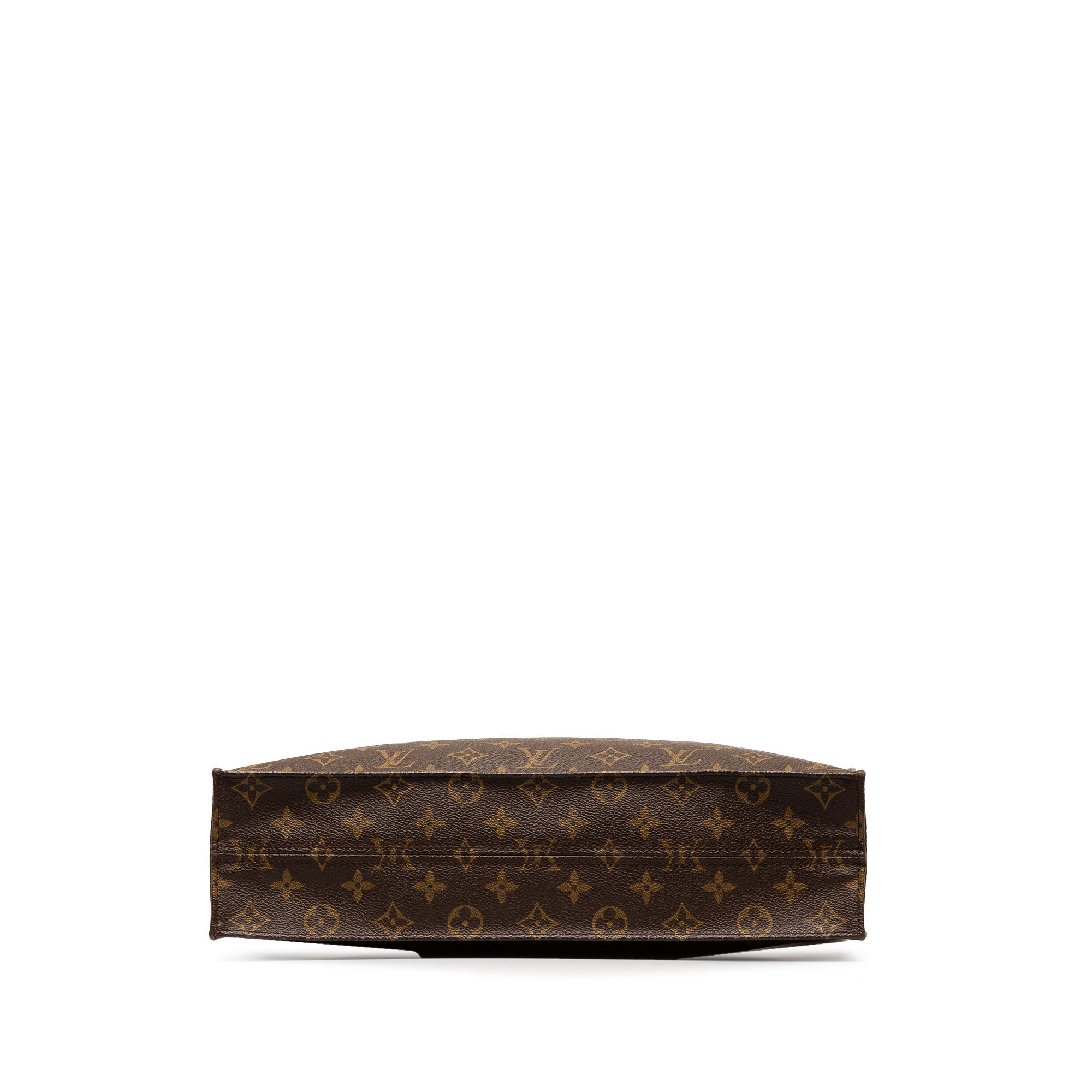 Brown LV Monogram Sac Plat Tote Bag