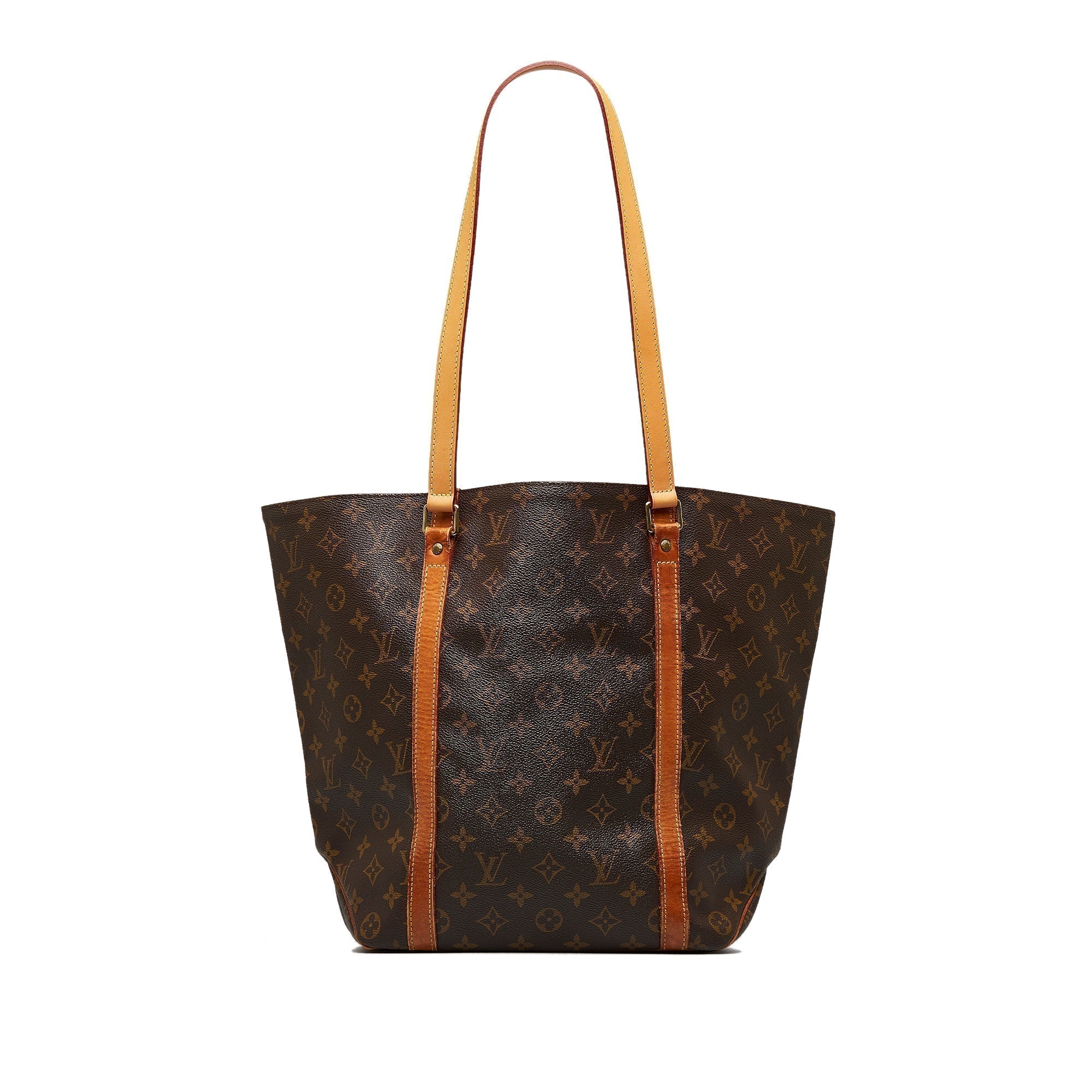 Brown LV Monogram Sac Shopping Tote Bag