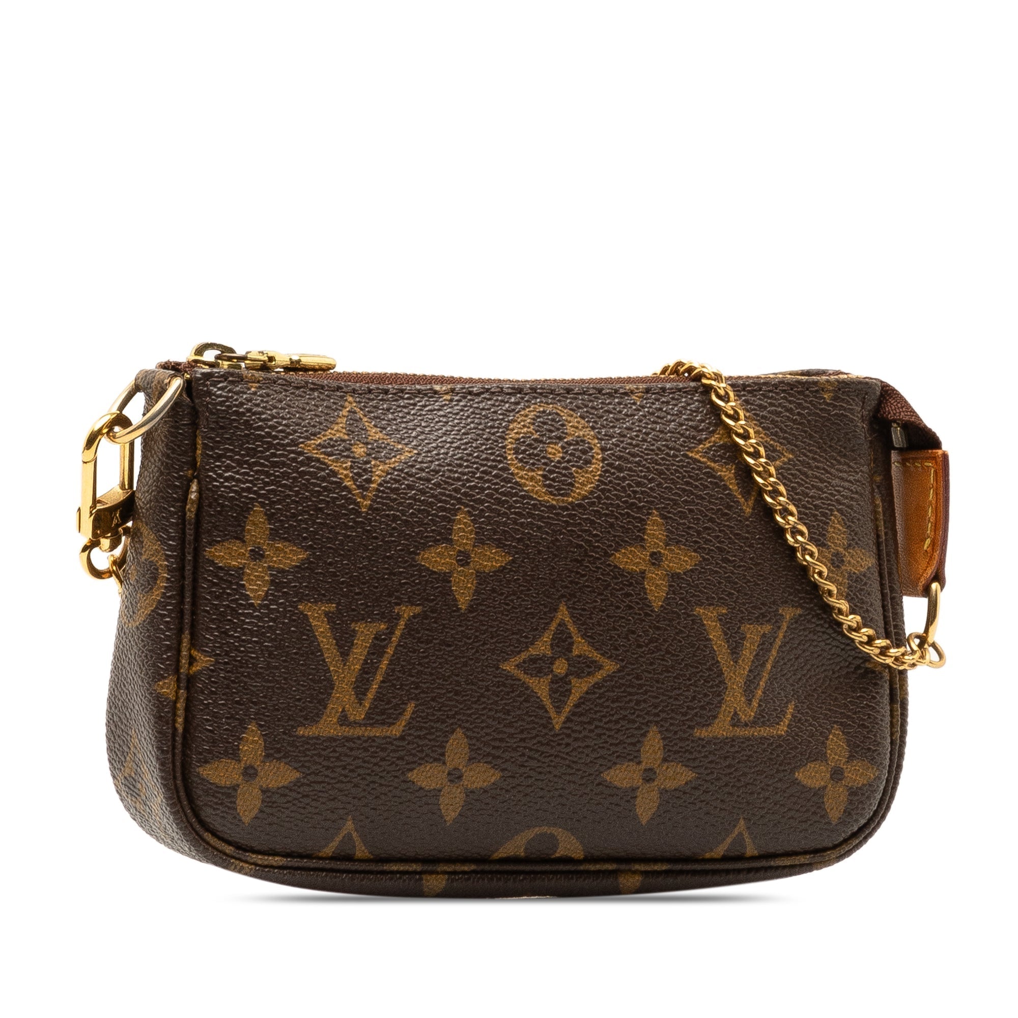 Brown LV Monogram Mini Pochette Accessoires Shoulder Bag