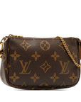 Brown LV Monogram Mini Pochette Accessoires Shoulder Bag