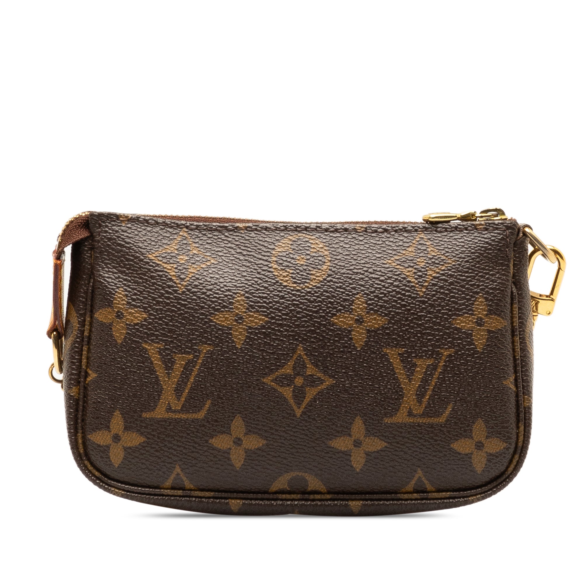 Brown LV Monogram Mini Pochette Accessoires Shoulder Bag