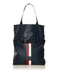 Black LV Monogram Cobalt Stripe Ultralight Bag