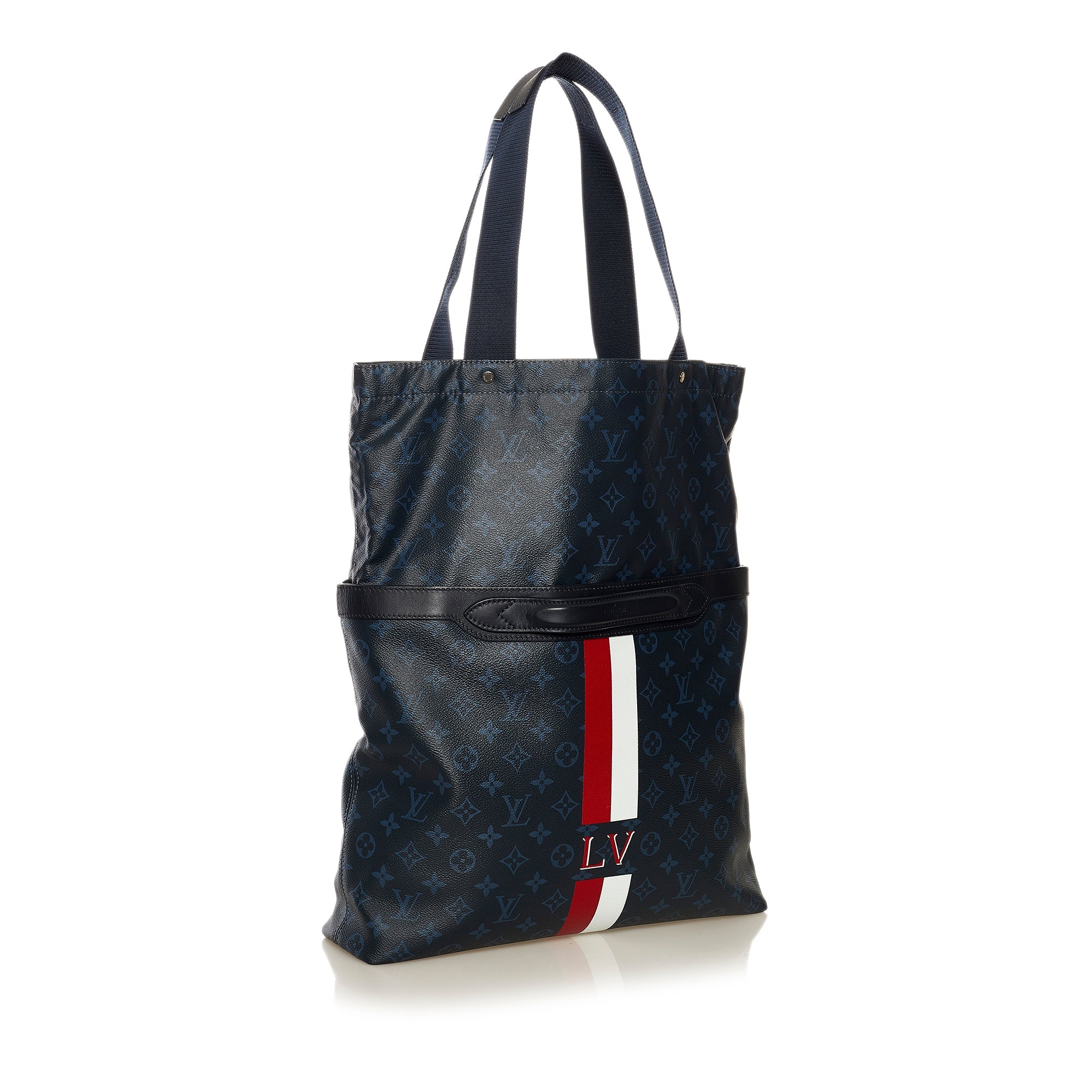 Black LV Monogram Cobalt Stripe Ultralight Bag