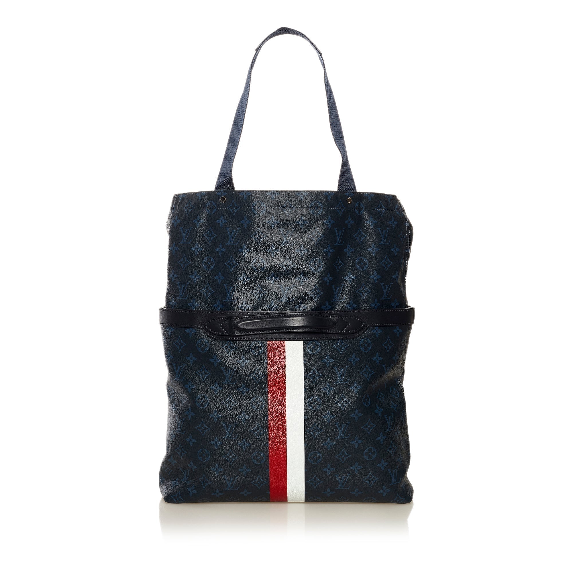 Black LV Monogram Cobalt Stripe Ultralight Bag