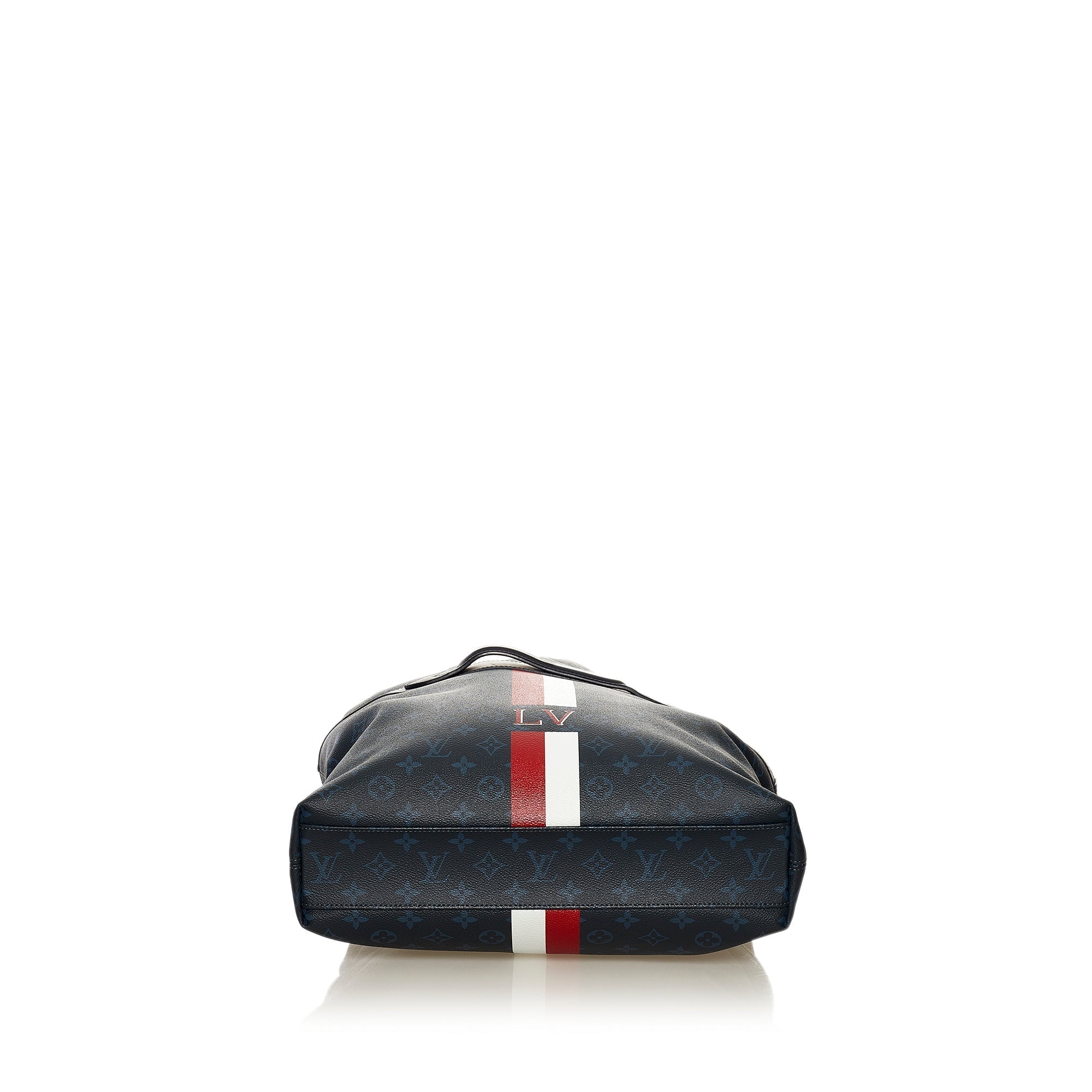 Black LV Monogram Cobalt Stripe Ultralight Bag