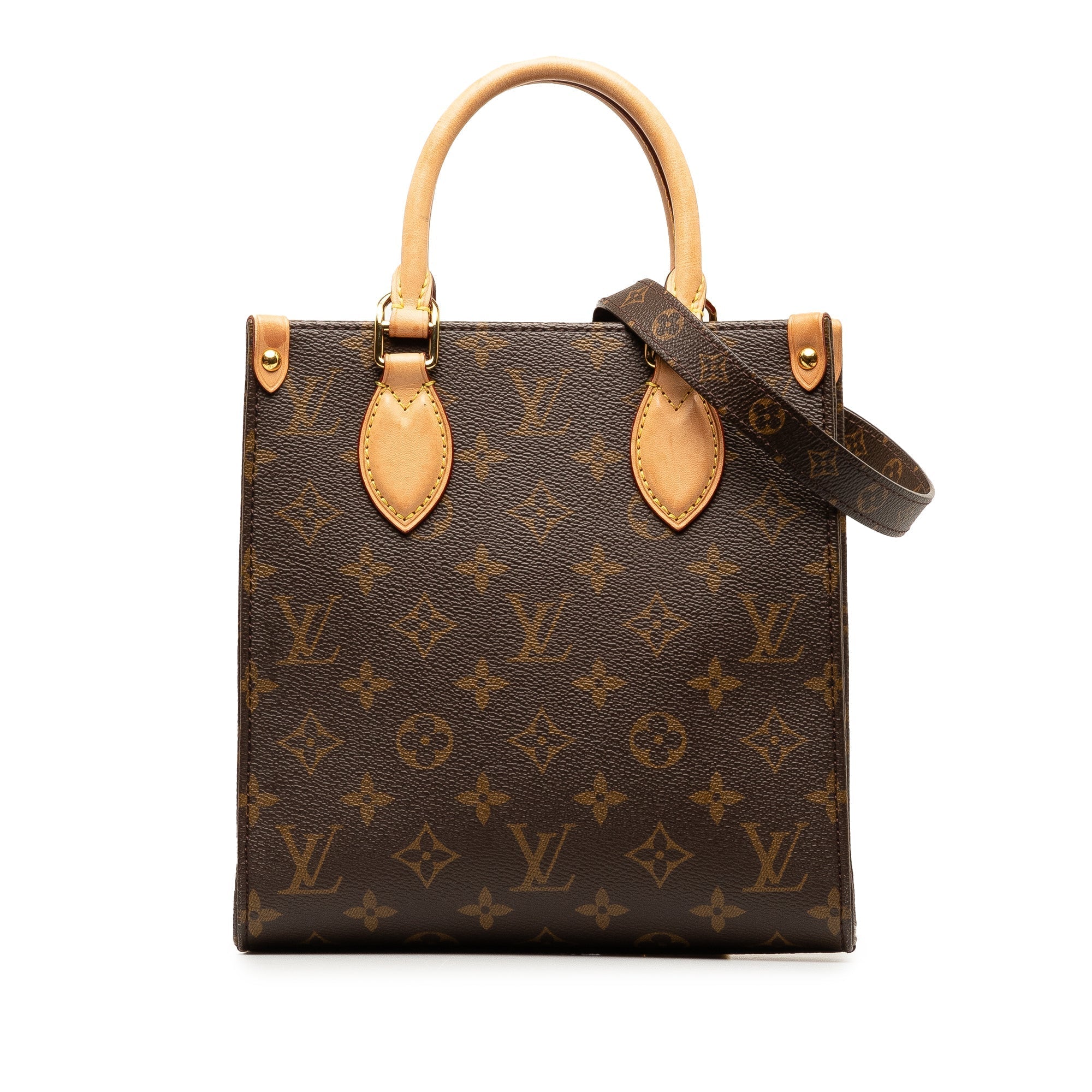 Brown LV Monogram Sac Plat BB Satchel
