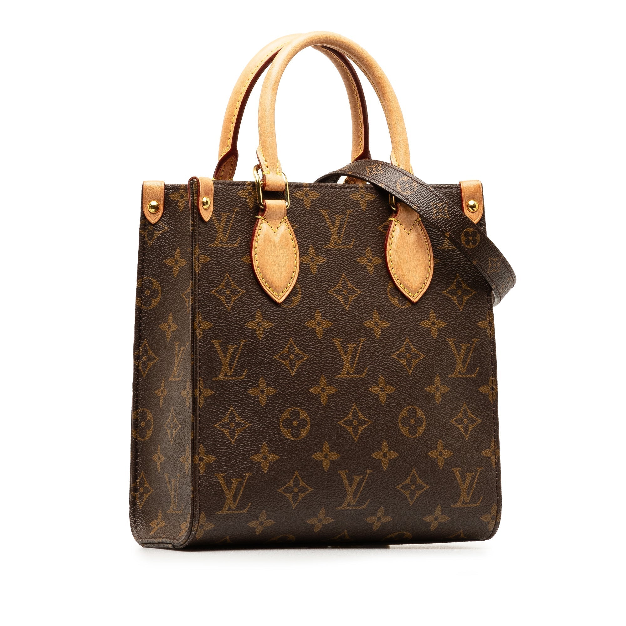 Brown LV Monogram Sac Plat BB Satchel