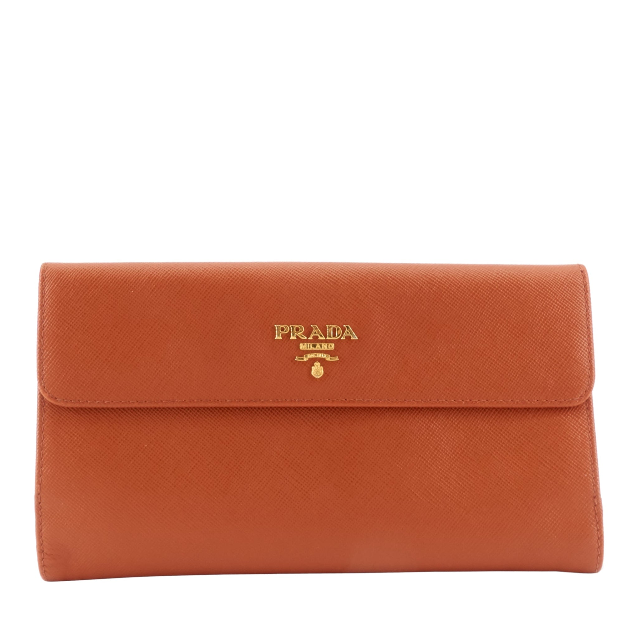 PRD Continental Logo Saffiano Leather Wallet