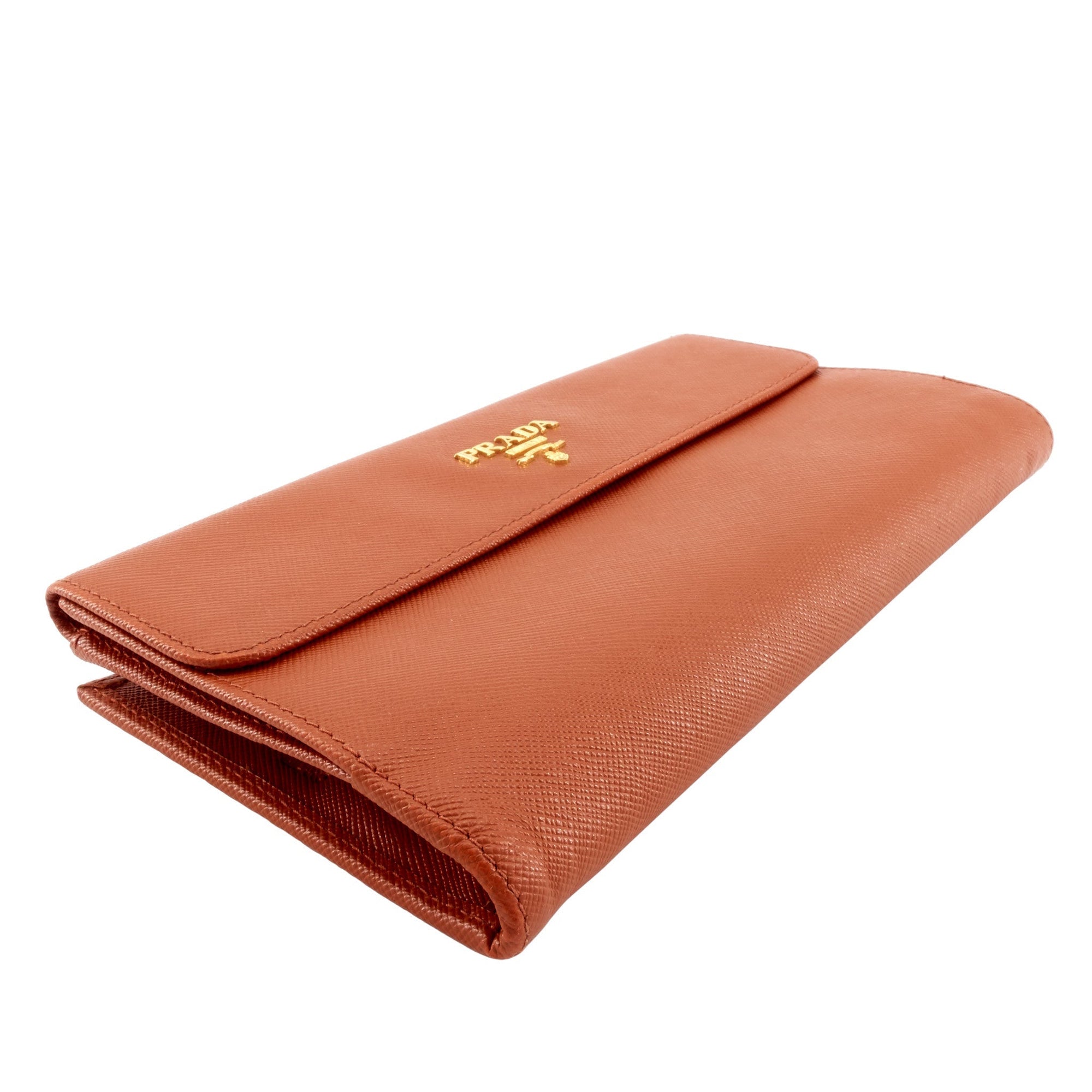 PRD Continental Logo Saffiano Leather Wallet