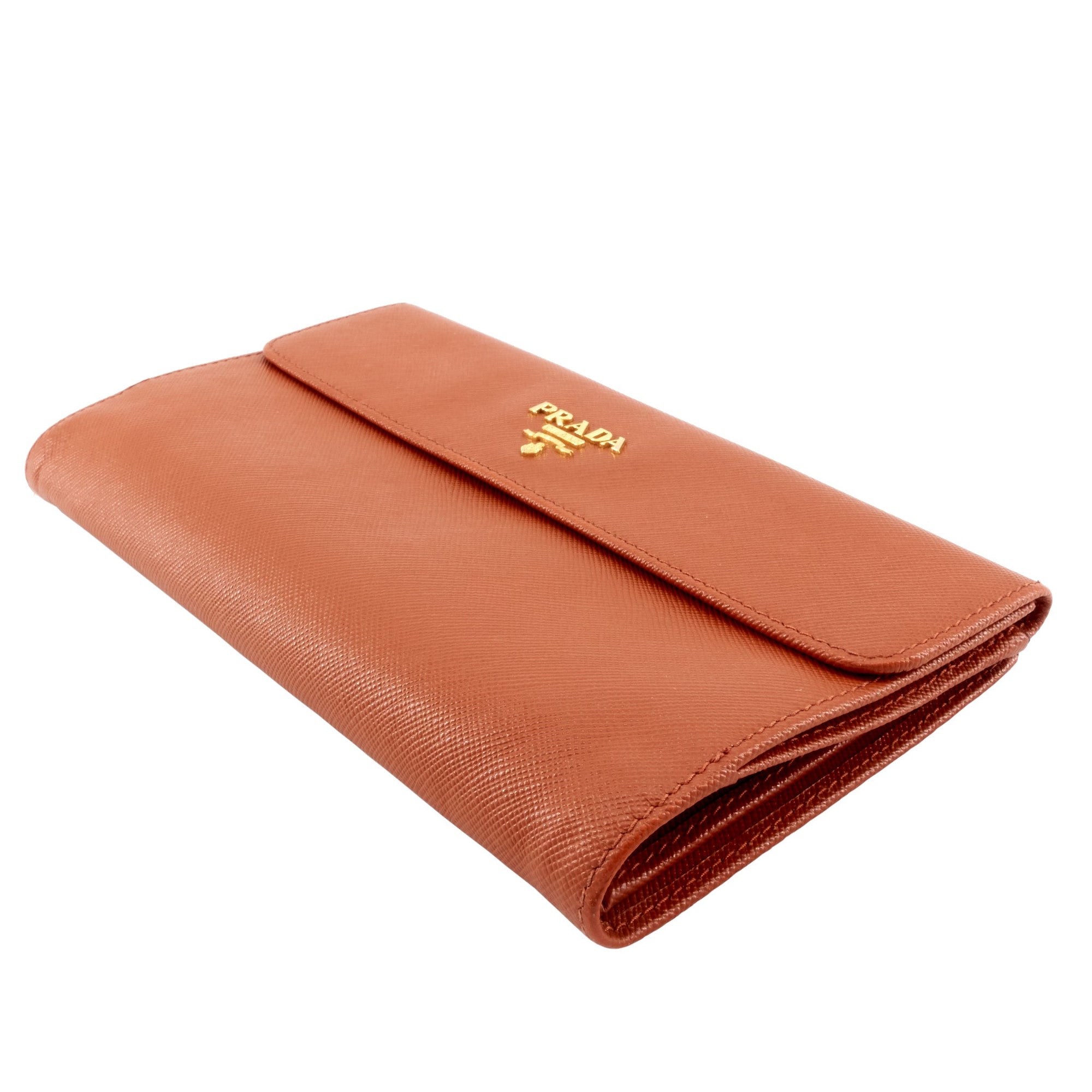 PRD Continental Logo Saffiano Leather Wallet
