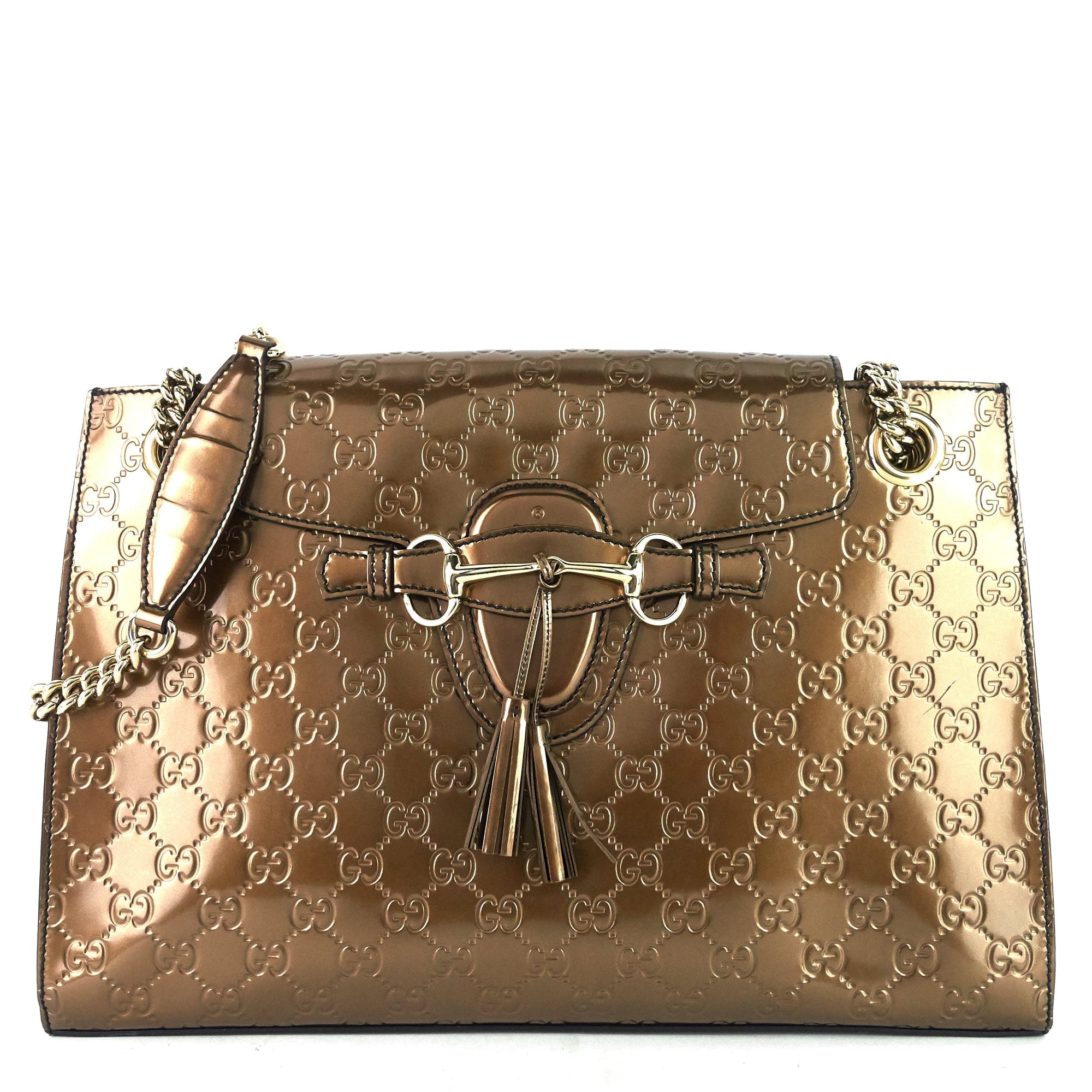 Emily Large GCCIssima Patent Leather Bag