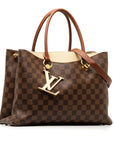 Brown LV Damier Ebene Riverside Satchel