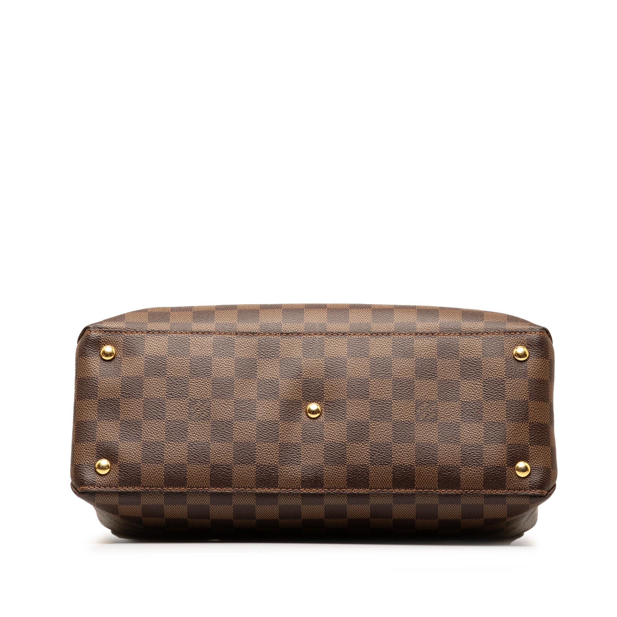 Brown LV Damier Ebene Riverside Satchel