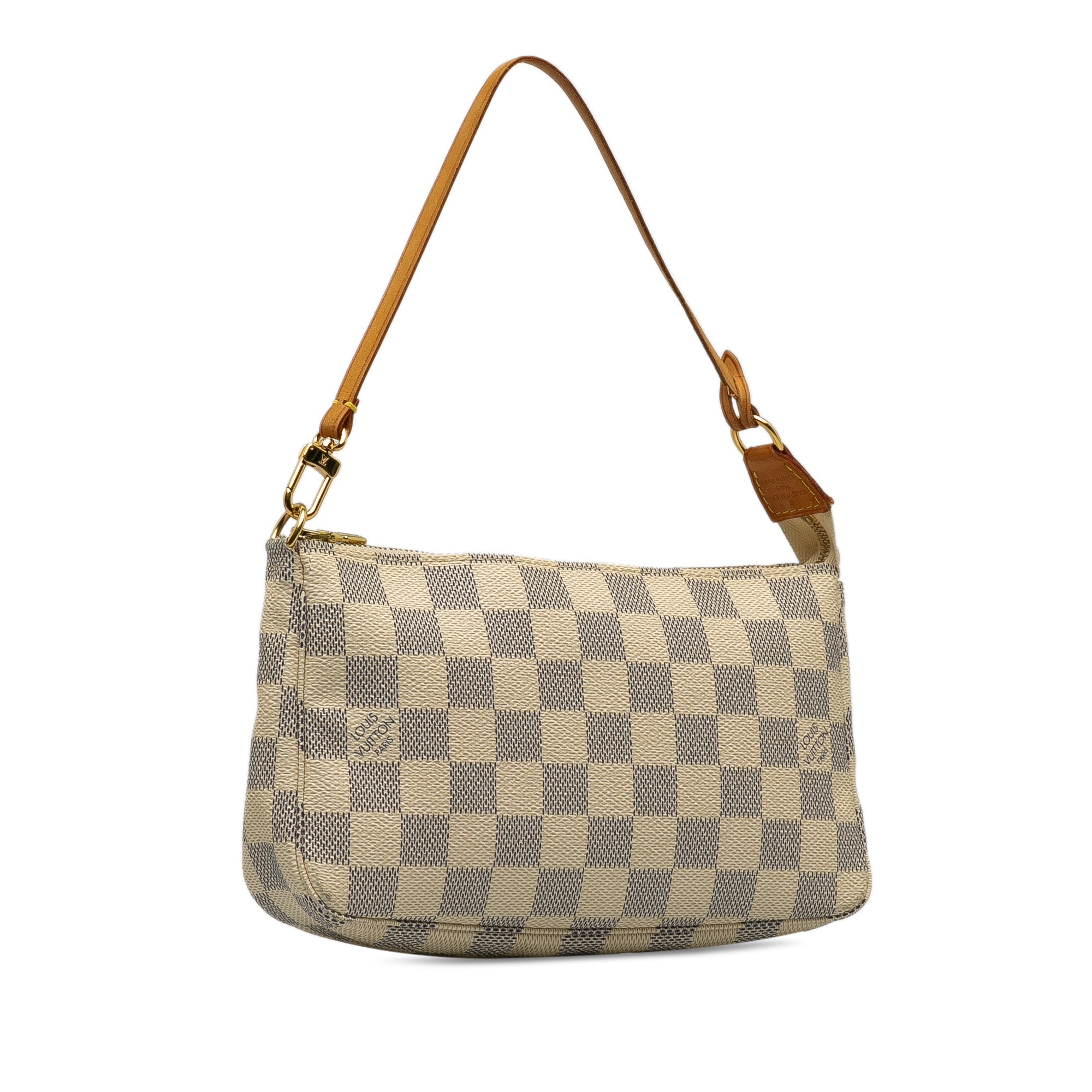 Beige LV Damier Azur Pochette Accessoires