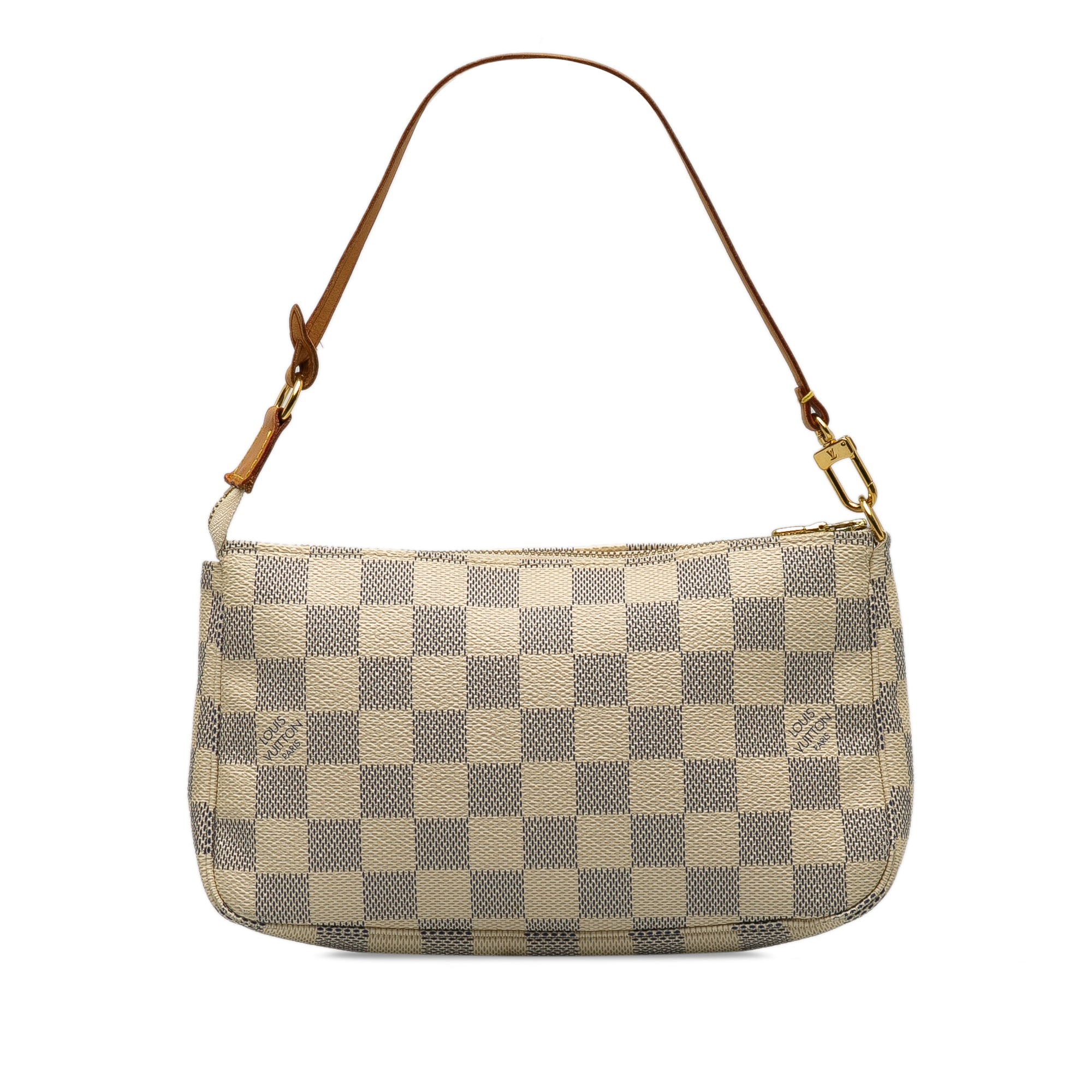 Beige LV Damier Azur Pochette Accessoires