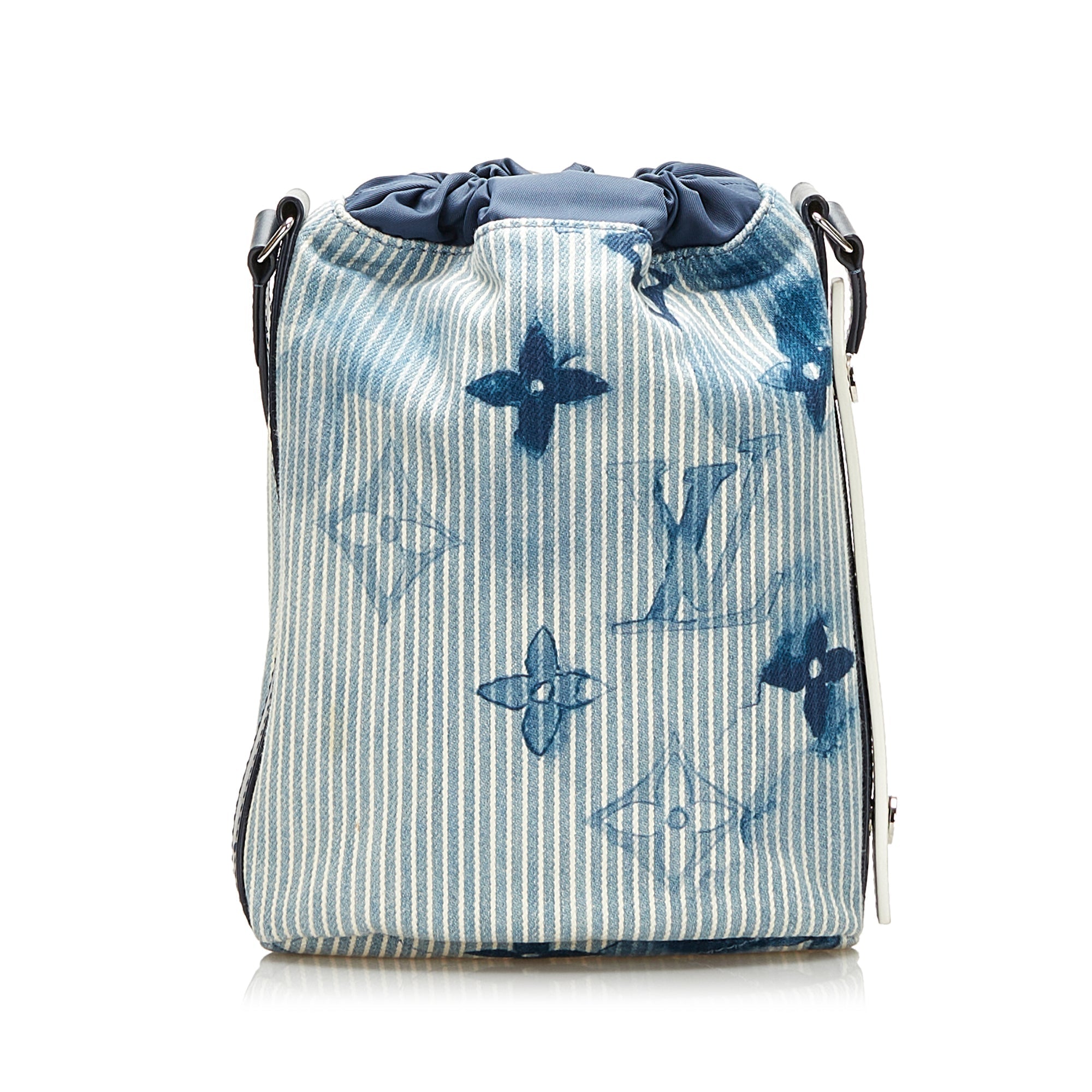 Blue LV Monogram Watercolor Sac Marin BB Bucket Bag