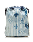 Blue LV Monogram Watercolor Sac Marin BB Bucket Bag