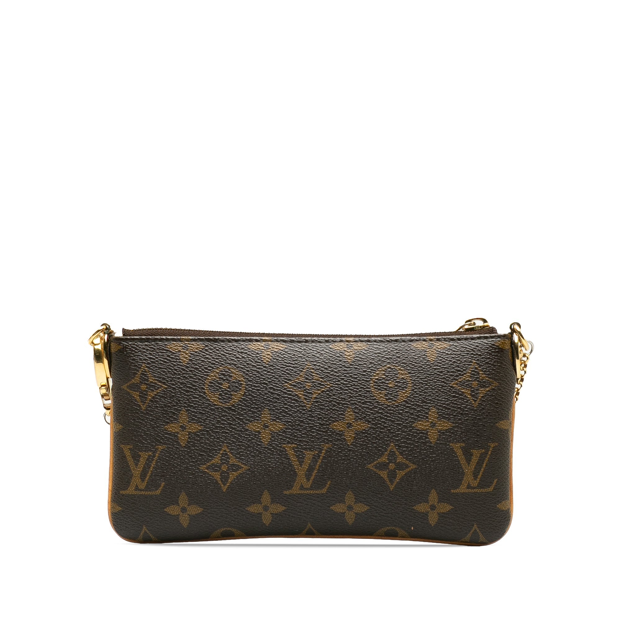 Brown LV Monogram Pochette Milla MM Shoulder Bag