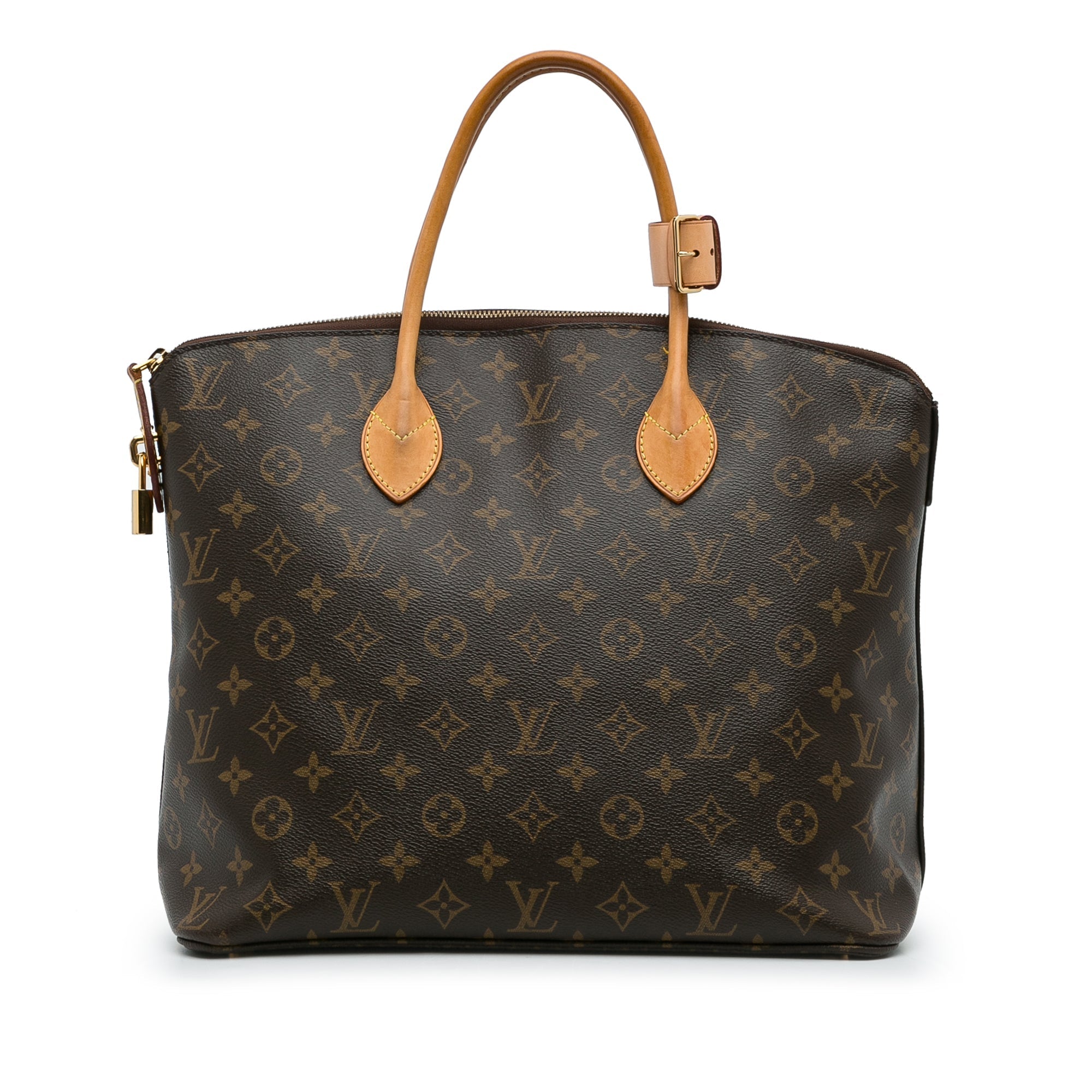 Brown LV Monogram Lockit MM Tote Bag