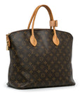 Brown LV Monogram Lockit MM Tote Bag