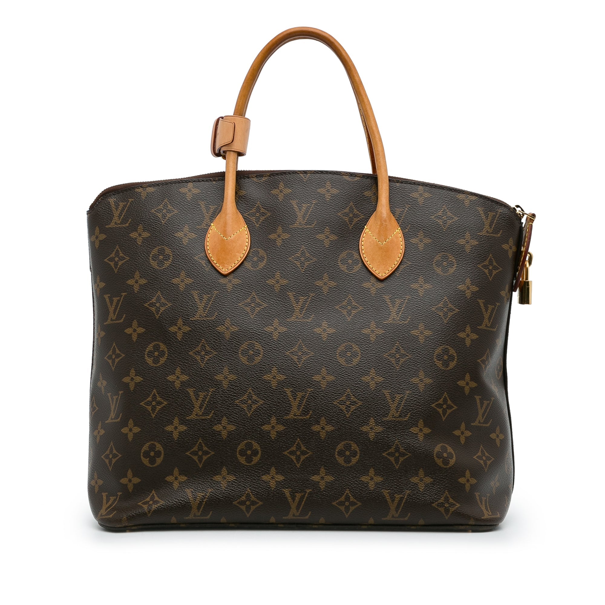 Brown LV Monogram Lockit MM Tote Bag