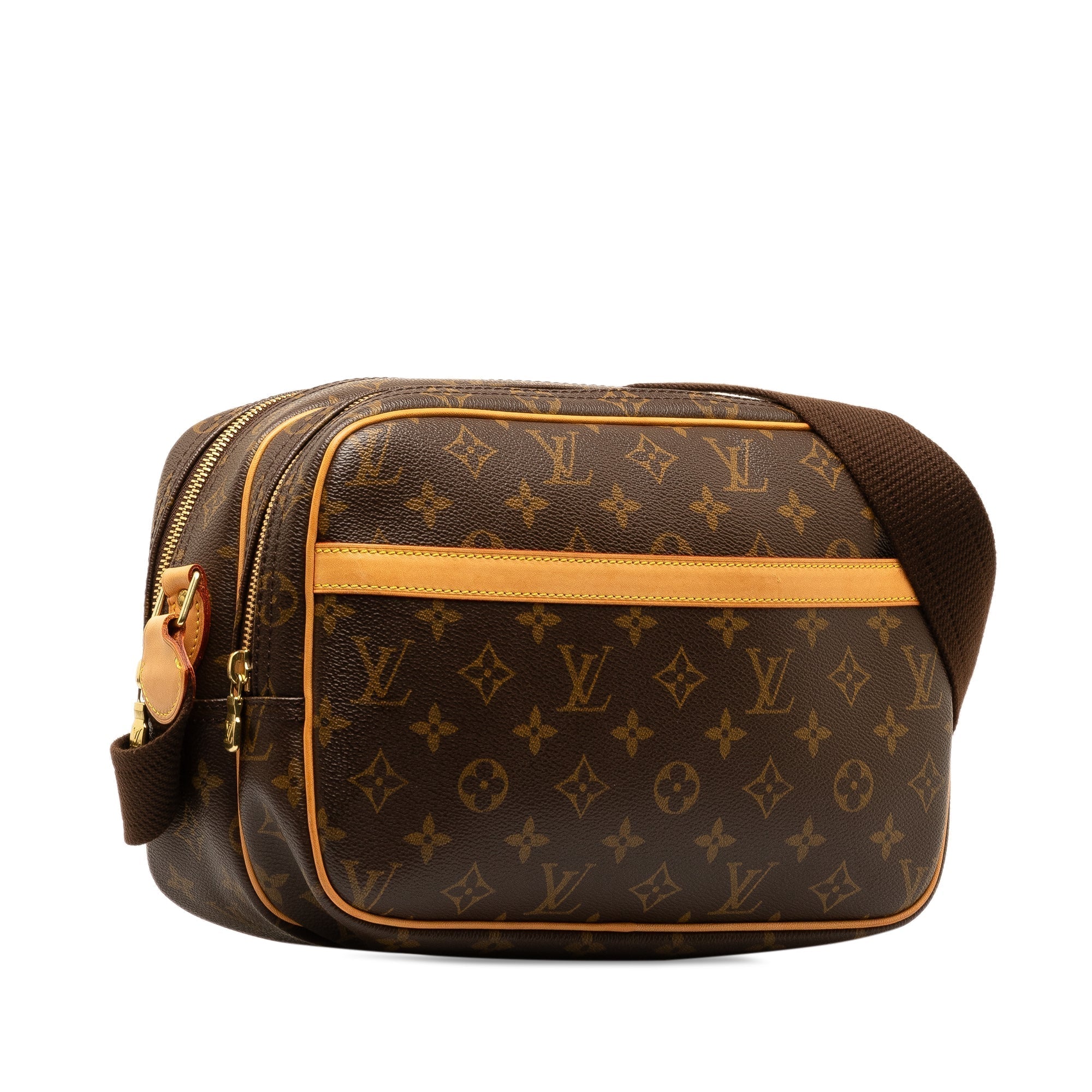 Brown LV Monogram Reporter PM Crossbody Bag