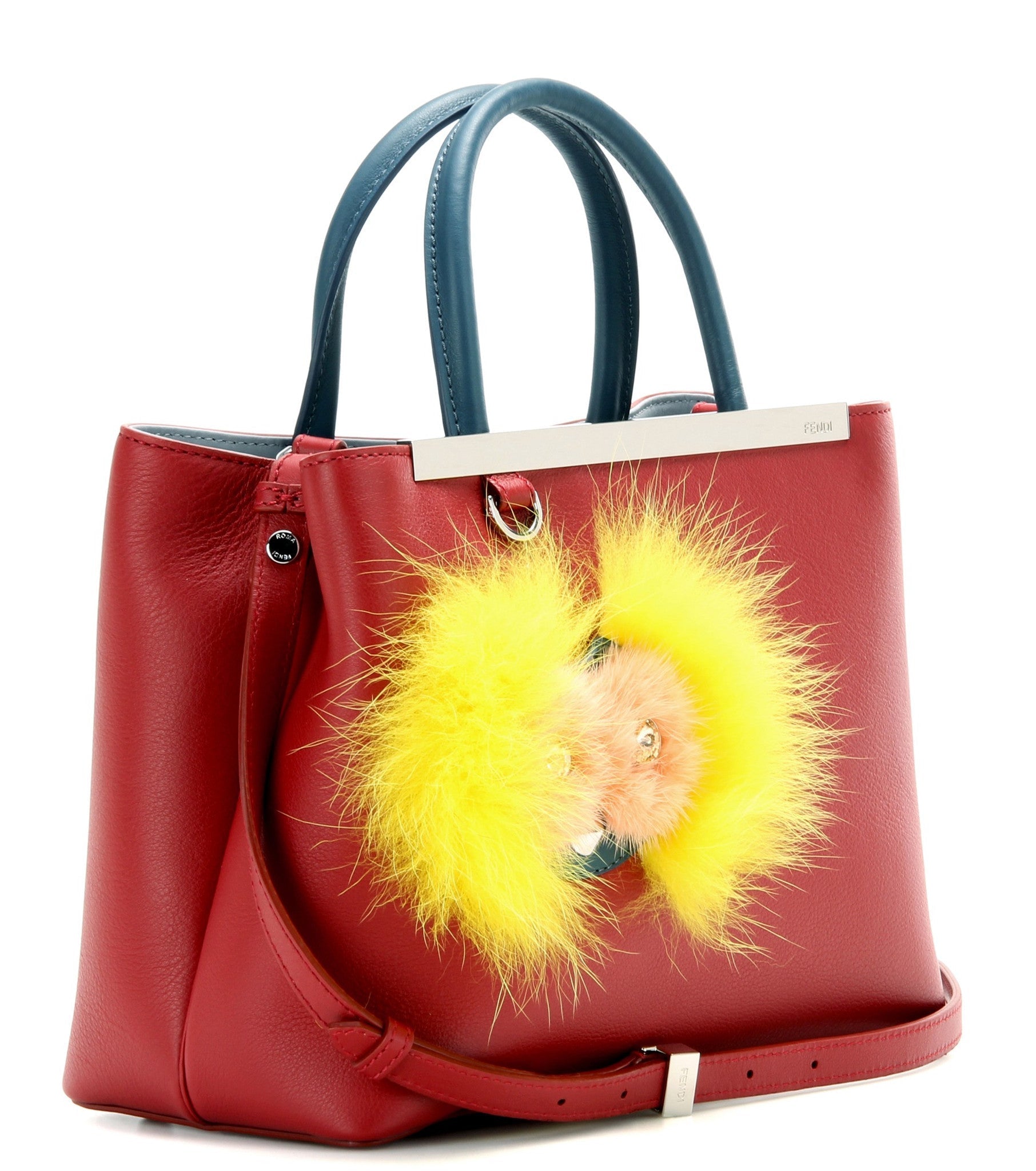 FNDI 2Jours Petite Embellished Leather Tote