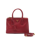 PRD Fuoco Saffiano Lux Leather Medium Double Zip Tote