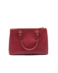 PRD Fuoco Saffiano Lux Leather Medium Double Zip Tote