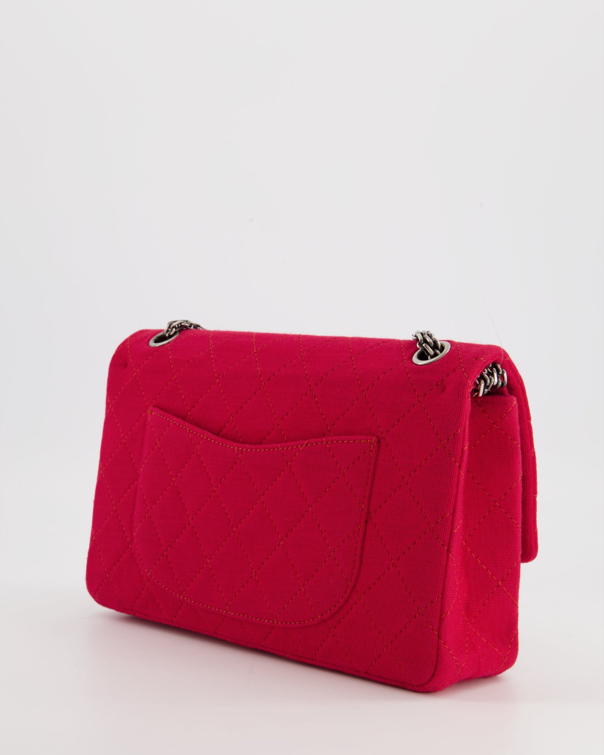 *FIRE PRICE* CH Red Medium Reissue 2.55 Double Flap Bag in Quilted Fabric with Ruthenium Hardware RRP - ¬£8,530
