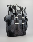 *Limited Edition* LV Christopher Backpack Bag in Black and White Damier Canvas with Silver Hardware