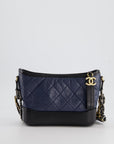 *FIRE PRICE* CH Blue & Black Small Gabrielle Bag in Lambskin Leather with Mixed Hardware
