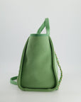 *HOT* CH Pistachio Green Canvas Small Deauville Tote Bag with Champagne Gold Hardware