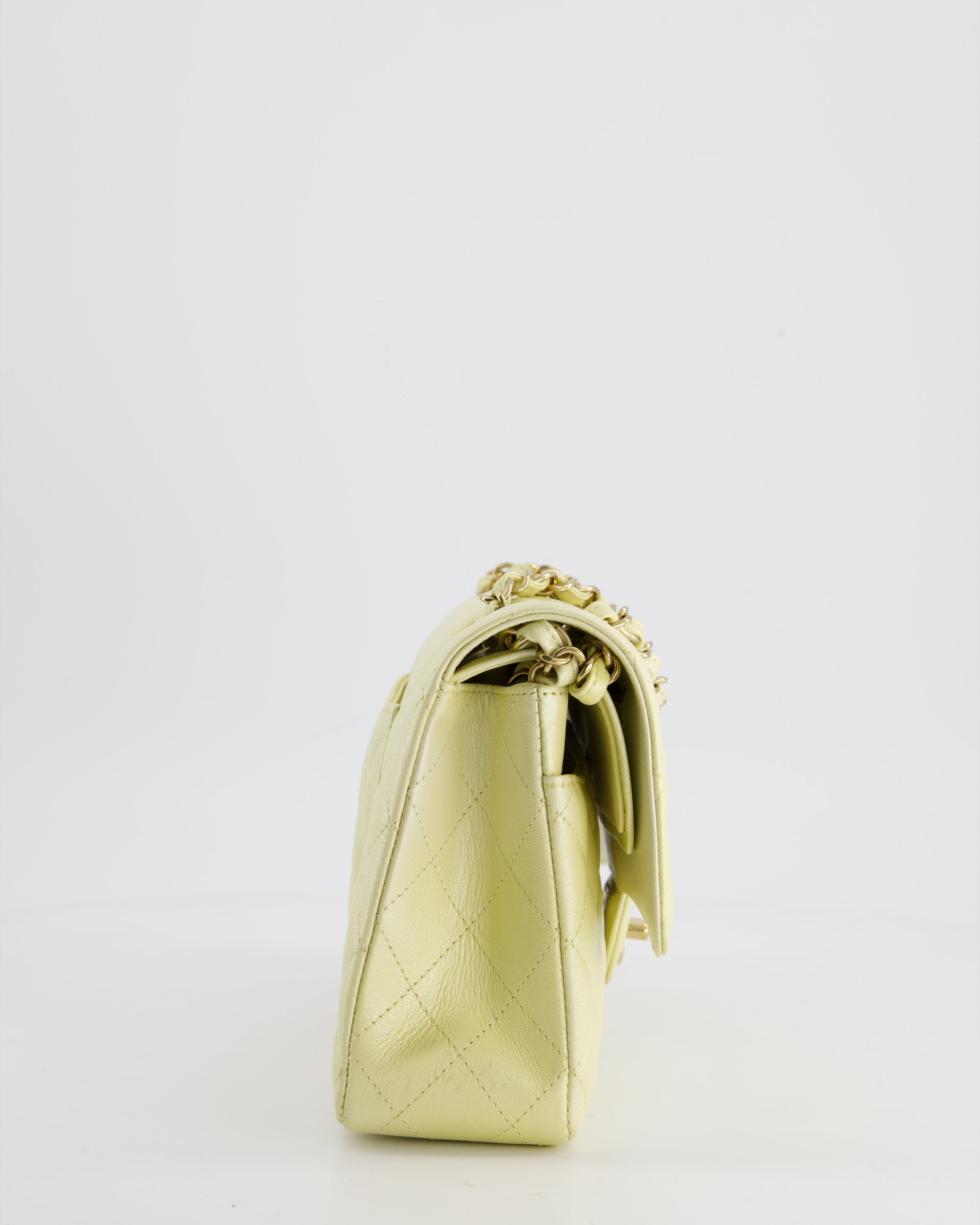 *RARE* CH Lemon Sobert Shimmer Medium Classic Double Flap Bag in Iridescent Calfskin Gold Hardware  RRP ¬£8,530