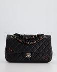 *LIMITED EDITION* CH Black Single Flap Bag with Ladybird Embellishment in Lambskin with Silver Hardware