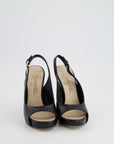 *FIRE PRICE* CH Black Open-Tie Sling Back with CC Stitched Logo Size EU 35.5
