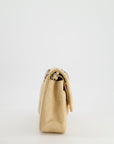*FIRE PRICE* CH Beige Medium Double Flap Bag in Lambskin Leather with Silver Hardware