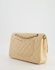 *FIRE PRICE* CH Beige Medium Double Flap Bag in Lambskin Leather with Silver Hardware