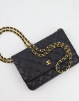 *HOT* CH Black Wallet on Chain in Caviar Leather with Gold Hardware