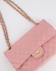 *FIRE PRICE* CH Bubblegum Pink Vintage Classic Medium Double Flap Bag in Lambskin Leather with 24K Gold Hardware