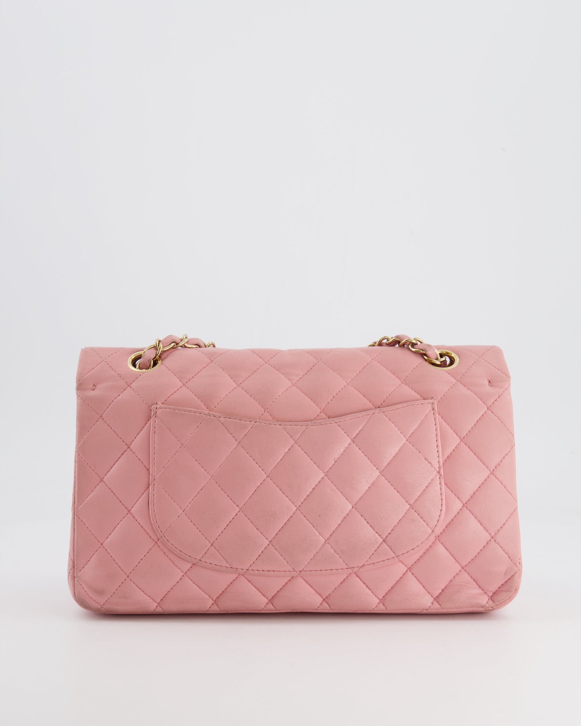 *FIRE PRICE* CH Bubblegum Pink Vintage Classic Medium Double Flap Bag in Lambskin Leather with 24K Gold Hardware