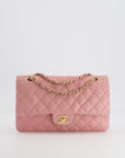 *FIRE PRICE* CH Bubblegum Pink Vintage Classic Medium Double Flap Bag in Lambskin Leather with 24K Gold Hardware