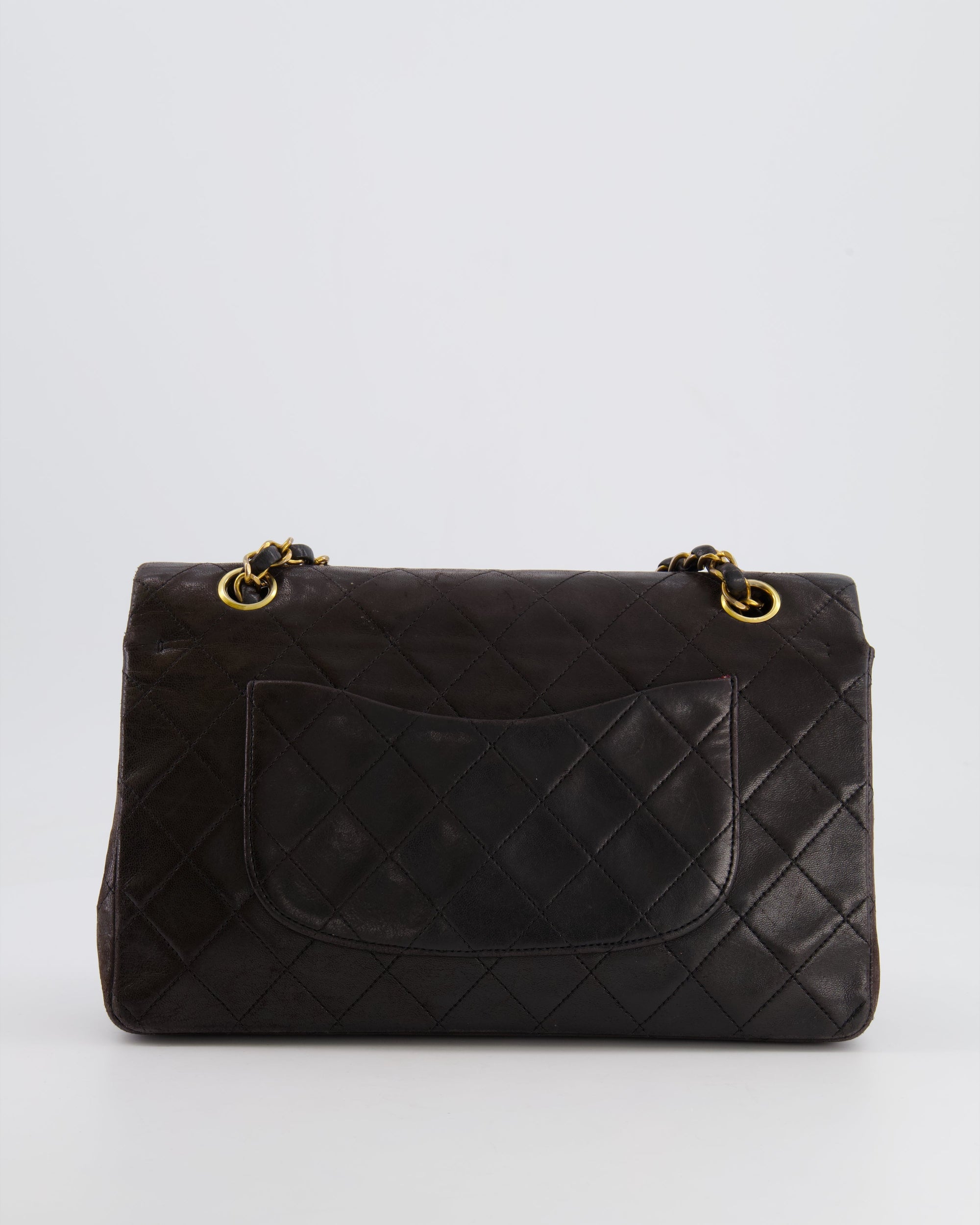 *FIRE PRICE* CH Vintage Brown Medium Classic Double Flap Bag in Lambskin Leather with 24K Gold Hardware
