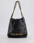 *RARE* CH Mini 22 Bag in Black Shiny Calfskin with Gold Hardware