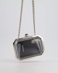 *Limited Edition* CH Silver, Black Minaudiere Plexiglass Clutch Bag