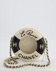 *RARE & FIRE PRICE* CH La Pausa Coco Lifesaver Bag in Black and White with Champagne Gold Hardware