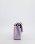 *CUTE COLOUR* CH Small Classic Double Flap Bag in Light Violet Lambskin Leather with Champagne Gold Hardware