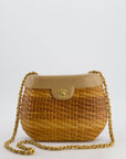 *RARE & FIRE PRICE* CH Vintage Beige Wicker Basket Bag with 24K Gold Hardware
