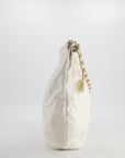 *FIRE PRICE* CH 22 Small Bag in White Aged Calfskin with Brushed Gold Hardware